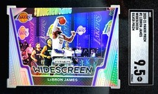 📈 LEBRON JAMES SILVER 📈 2020-21 PRIZM GRADED SGC 9.5 WIDESCREEN #1 100 + PSA S
