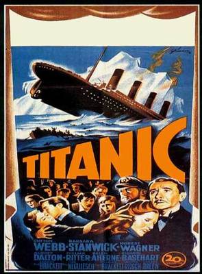 TITANIC Movie POSTER 11x17 Clifton Webb Barbara Stanwyck Robert