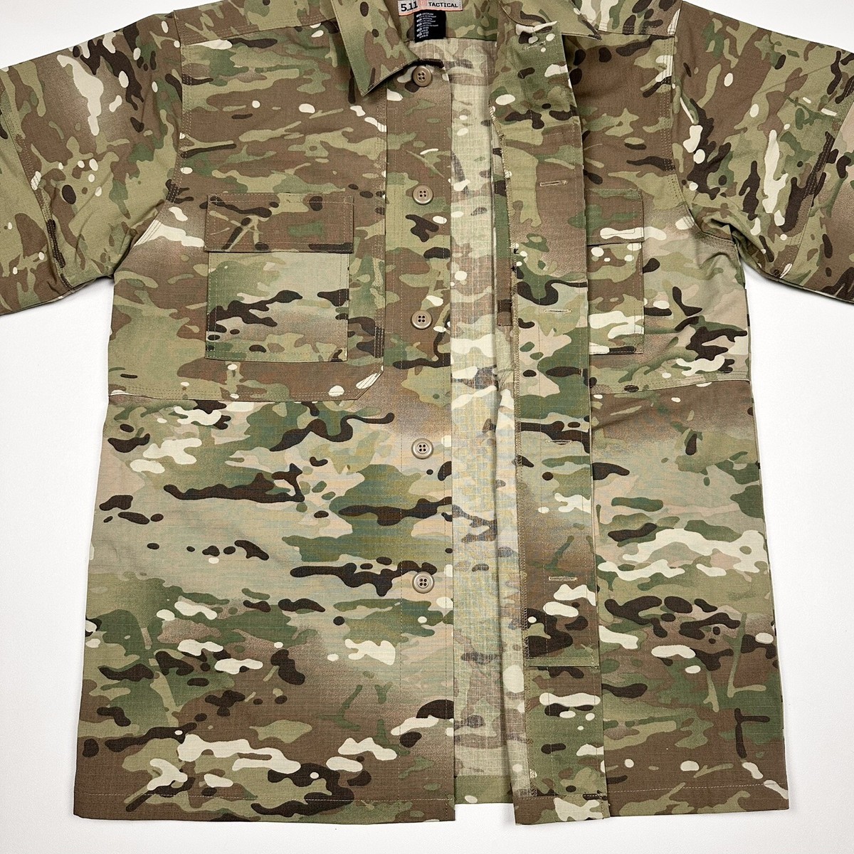 Men's 5.11 Tactical Size M Multicam Camouflage Ripstop Button Up