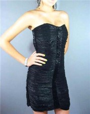 LAUNDRY Women Evening Beaded Black Dress, Size 4, NEW With Tag ($365 org)