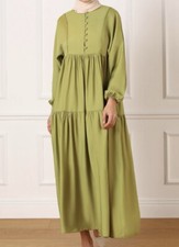 NEU: 🥰 Maxikleid Gelb/Grün 38 Hijab Abaya Jilbab Islam Modanisa NP: 25€