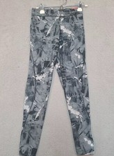 Champion Workout Pants Women s Small Leggings Black Splatter Tight Fit New