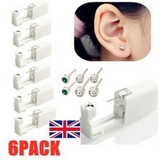 1-6Set Disposable Ear Piercing Gun Tool Earring Gun Kit Ear-Stud Gun Piercing UK