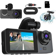 Dash Camera For Cars 4K Full UHD Car Camera Front Rear With Free 32GB Card