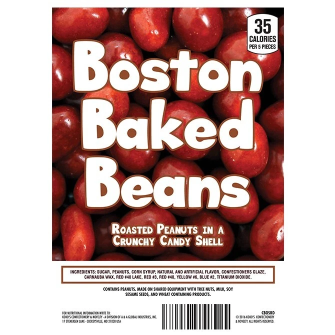 Boston Baked Beans Candy 2 LBs Bulk Vending Machine Peanuts - Image 2 of 3