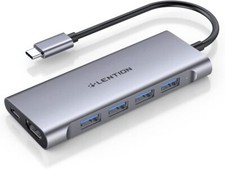 LENTION USB-C Multi-Port Hub with 4K HDMI Output, 100W PD, 4 USB 3.0