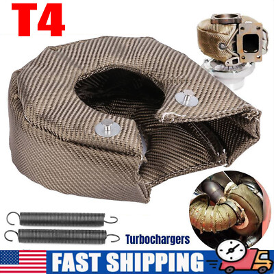 T4 GT40 GT45 GT47 Titanium Turbo Blanket Heat Shield Turbocharger Cover Wrap US