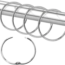 24 Pack Shower Curtain Rings, Rustproof Decorative Metal round Shower Curtain