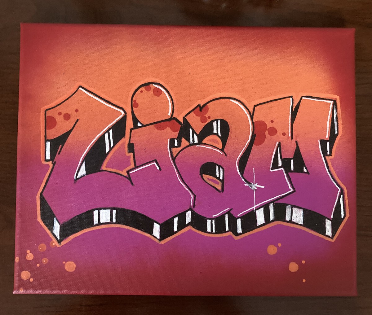 LIAM Graffiti Style 8 x 10 Hand Painted Canvas Original Artwork | eBay