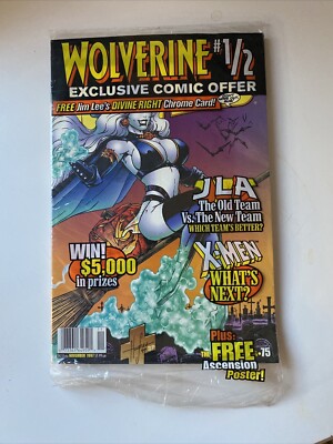 Wolverine Wizard #1/2 Marvel Comics With Chrome Cards Sealed New In Bag