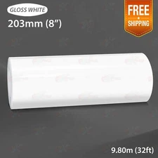 GLOSS WHITE 8" 203mm PIN STRIPE Car Model Streamline TAPE Decal Vinyl Sticker