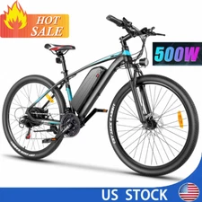 500W 48V 10.4Ah Electric Bike 27.5" Adults 21Speed Mountain Bicycle e Bike 20mph