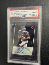 JUSTIN FIELDS RC 2021 CLEARLY DONRUSS BLUE RATED ROOKIE AUTO SP 50/99 GRADED