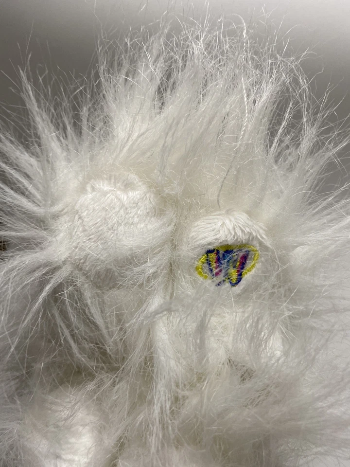 GANZ Webkinz Lil' Kinz White Yorkie Puppy Dog Plush Animal Toy Long Hair Bow - Image 4 of 4