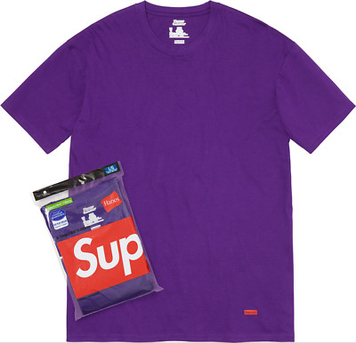 Supreme x Hanes Tagless Purple Tees - 2 Pack (SS21A24) Size Supreme x Hanes Tagless Purple Tees - 2 Pack (SS21A24) Size