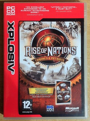 RISE OF NATIONS + THRONES & PATRIOTS ERWEITERUNG PC CD-ROM STRATEGIESPIEL SET NEU 