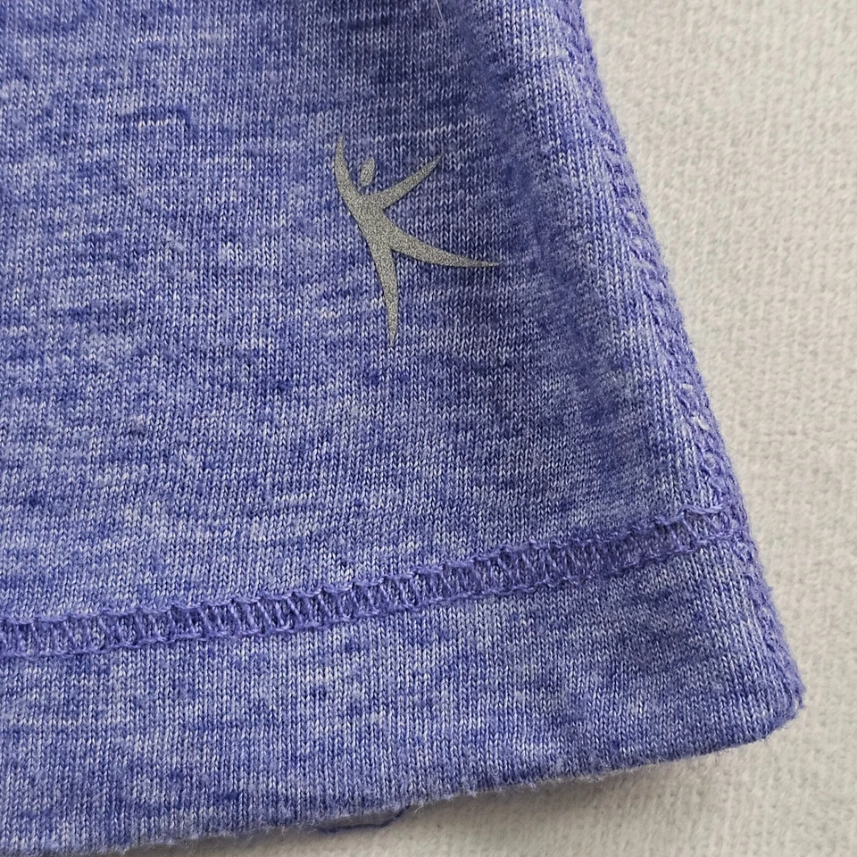 Camiseta para mujer Danskin Now púrpura manga larga calce holgado mezcla de algodón 2XL Foto 4 de 4