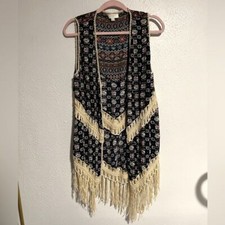 UMGEE KIMONO Size Large Boho Fringe Wrap