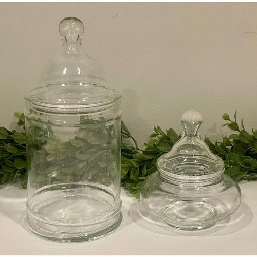 Set of Two Vintage Apothecary Jar | Vintage Jar | Glass Apothecary | Vintage - Picture 7 of 10