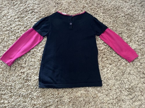 Girls Sofie And Sam Navy Argyle Sweater & Matching Fuchsia Skirt. Sx 4. - Picture 3 of 7