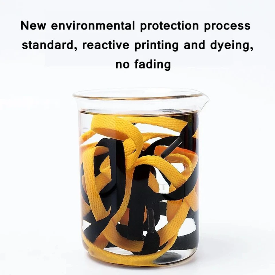 Flat Shoe Laces for Trainers or Boots Shoes 8mm Wide Black White or Colour Laces - Image 3 of 4