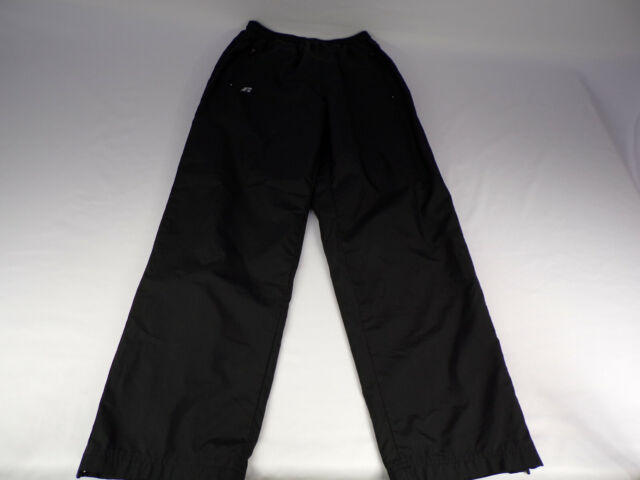 Vintage Russell Athletic Pant Men S/M Black Lined Nylon Elastic Waist ...