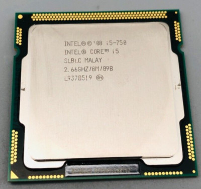 Intel CORE i5-750 2.66GHz CPU Prozessor Sockel 1156
