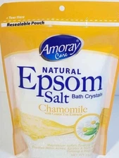 Natural Epsom Salt Bath Crystals 16 oz, pack of two.
