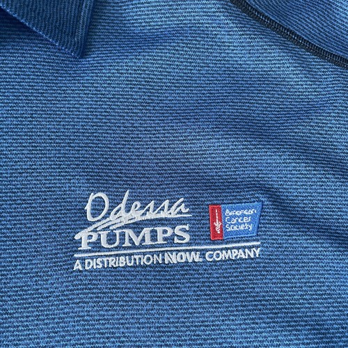 Ogio Polo Shirt Mens XL Blue Short Sleeve Golf Logo Polyester Adult - Picture 4 of 12