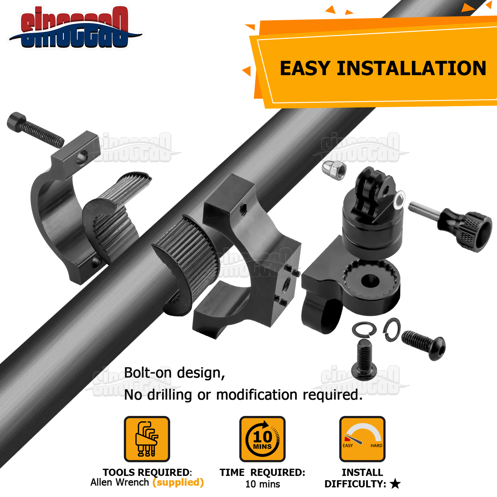 12" Roll Cage Camera Holder Bracket Mount for Go Pro for Polaris RZR Ranger eBay