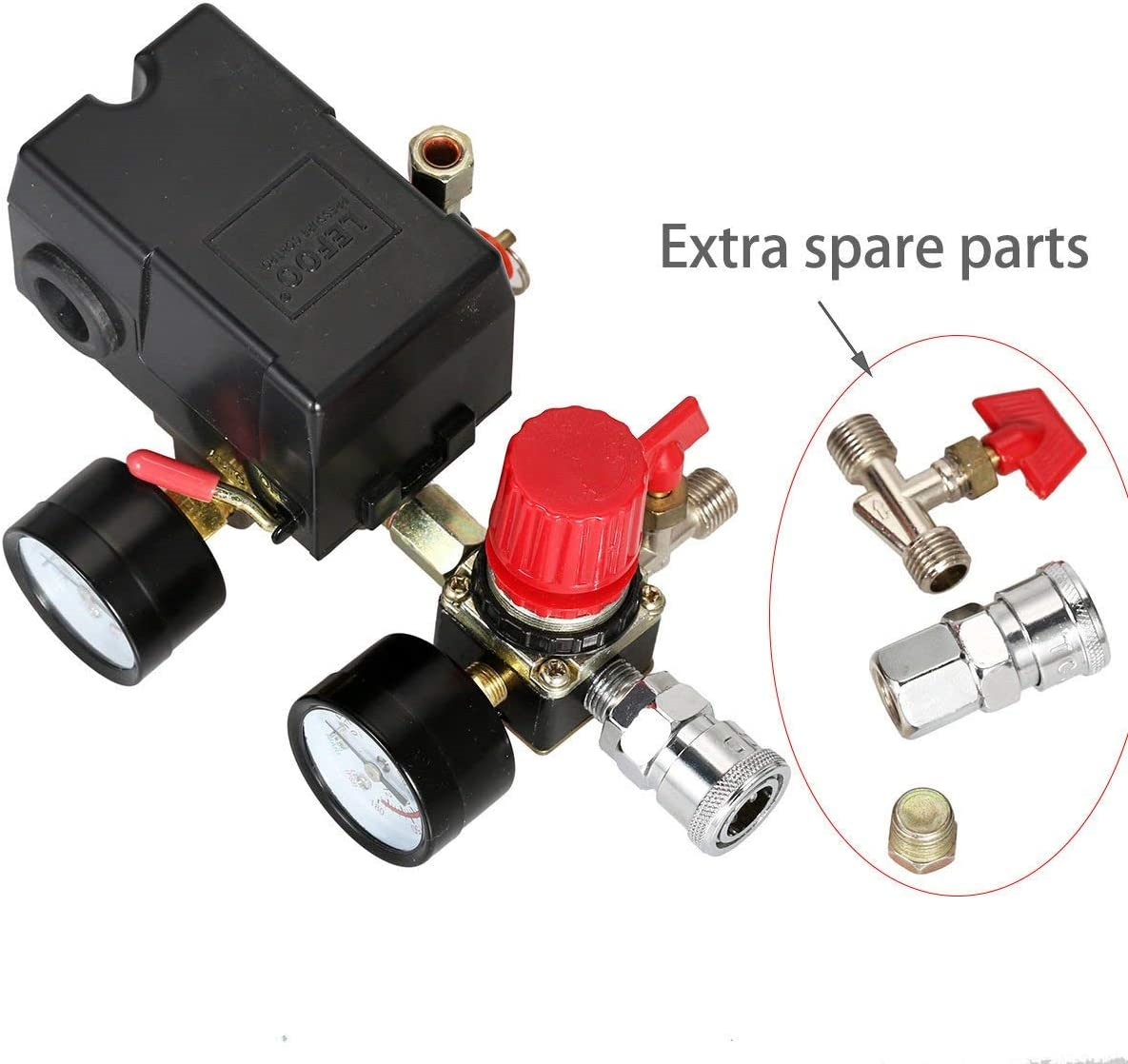 Secbolt Pressure Switch Manifold Regulator Gauges Air Compressor
