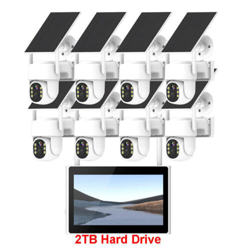 8CH Solar Batteries Home Wireless Security Camera System with CCTV Mini Monitor - Picture 15 of 15