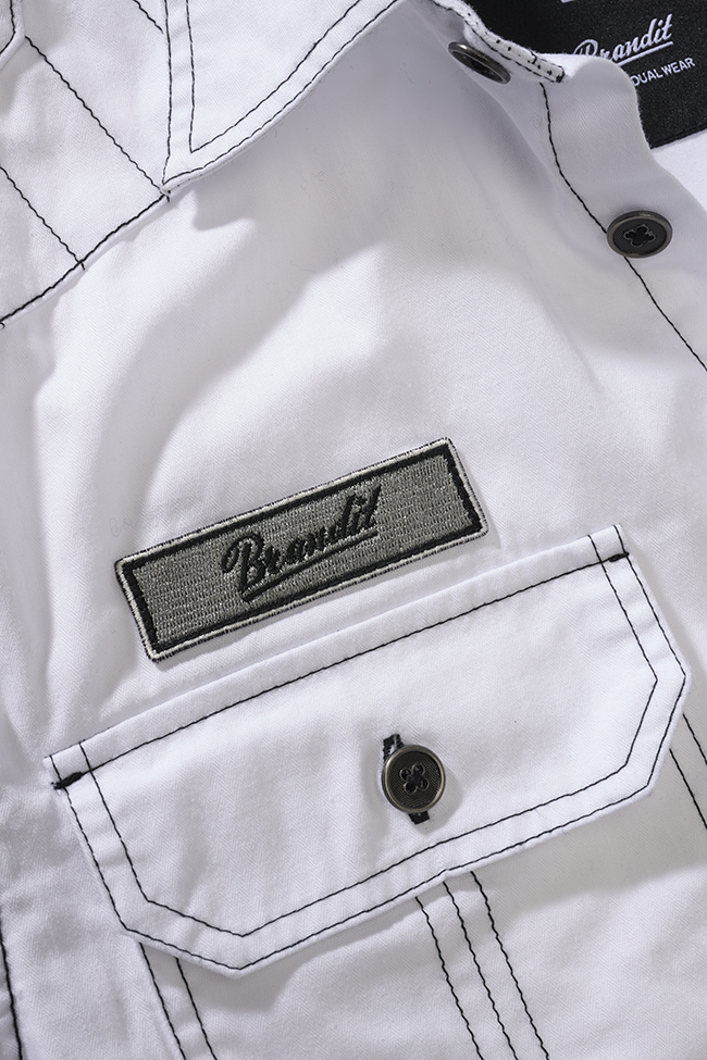 Chemise Homme Brandit Luis Vintage - Coupe Classique, Manches Longues, Coton, Couleur Olive, Neuve Avec étiquette