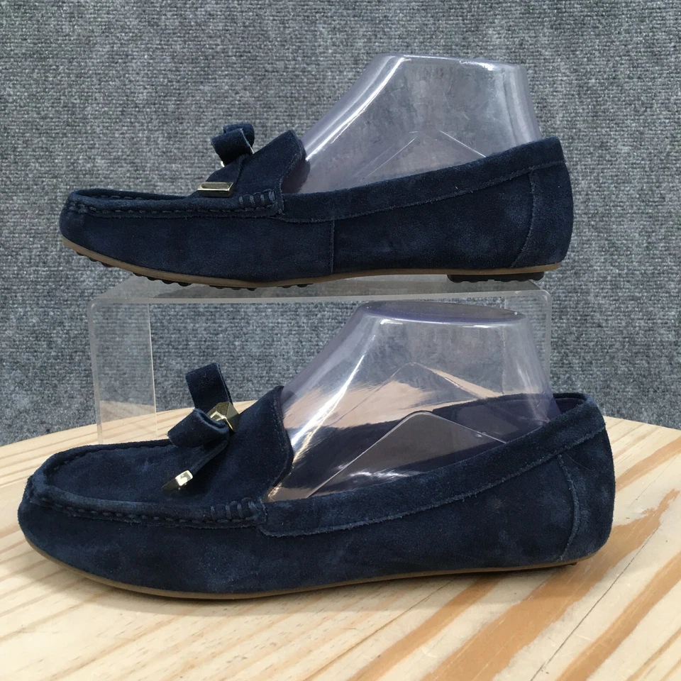 Isaac Mizrahi Shoes Womens 7.5 M Imalia Loafers Blue Leather Casual Low Top - Image 2 of 4