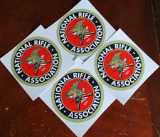 4x NRA National Rifle Association New Vinyl Sticker Decal 3" round FREE SHIPPING