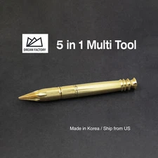 Dream Factory leather craft 5 in 1 Multi Tool Awl Edge Roller Hammer Sleeker 