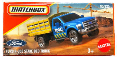Matchbox Ford F-350 Stake Bed Truck 95/125 Power Grab 2025 1:64 Modellauto USA