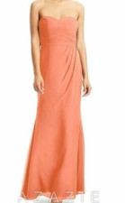 Azazie Size C ivy Sunset color Strapless Women's Formal Gown Dress /B10
