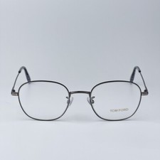 Tom Ford Men Eyeglasses Gunmetal Blue Block Round FT5790-K/O 008 BRAND NEW