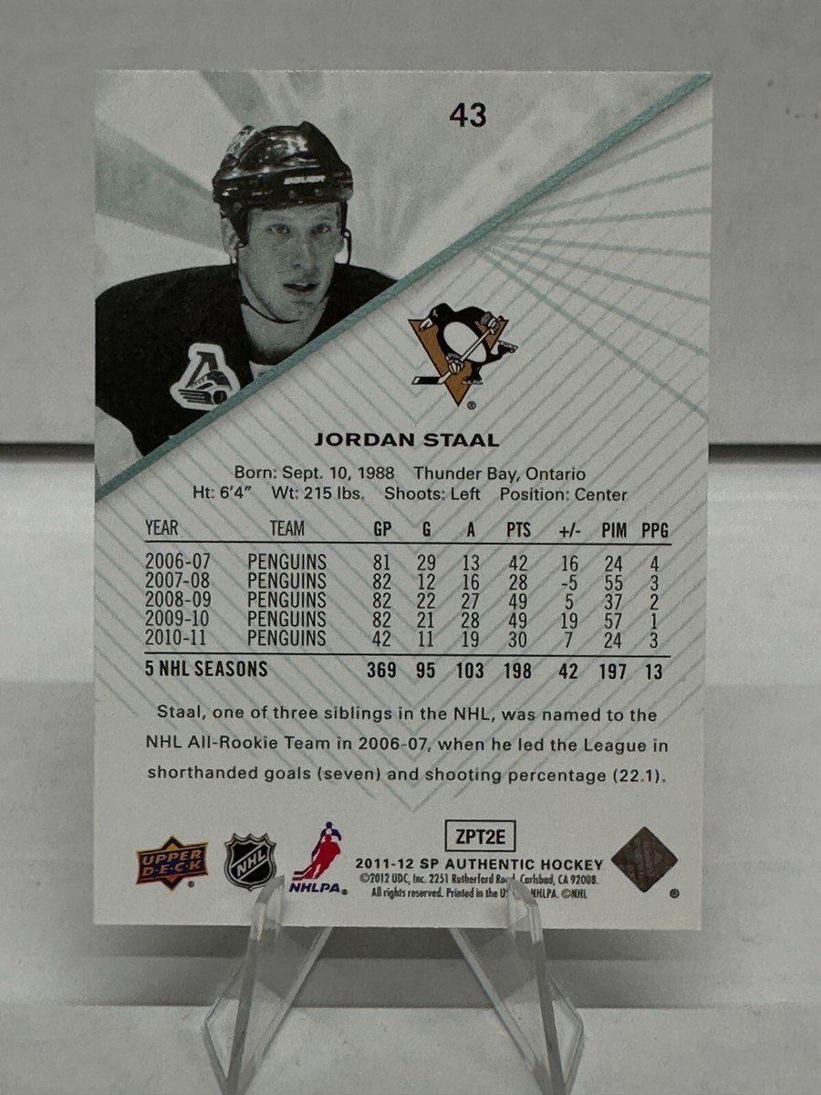 2011-12 Upper Deck SP Authentic Ice Hockey #43 Jordan Staal