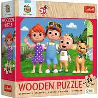 Puzzle 24 Elementy Puzzle Drewniane WesołY Cocomelon Trefl