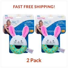 Ms. Rachel Hop Little Bunnies Soft Rattle Baby Toy - 2 Pack