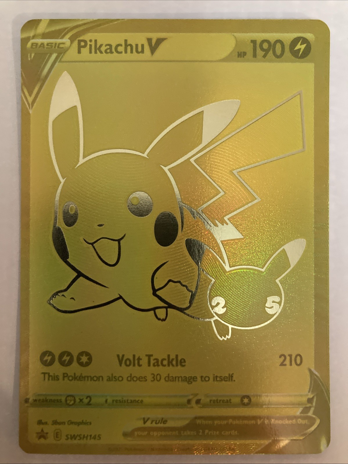 Pokémon TCG - Pikachu V SWSH145 Celebrations - Black Star Promo - NM 