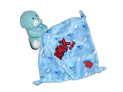 Sparkasse Knax mini blau Teddybär Bär Teddy Bärchen Schmusetuch Schnuffeltuch