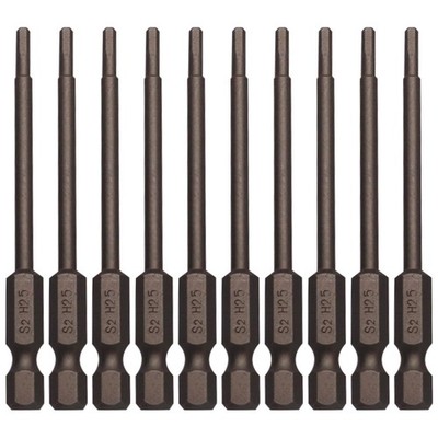 Sipery 10Pcs Hex Head Allen Wrench Drill Bits H2.5 (2.5mm / 0.1inch), Grey 