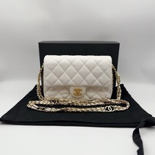 Chanel Square Flap Bag Caviar Leather Quilted Chain Crossbody [Duties Paid]