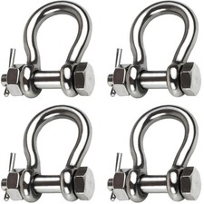 316 Stainless Steel Shackle 5/16" Clevis Shackle with 3/8" Bolt Pin Marine Gr...