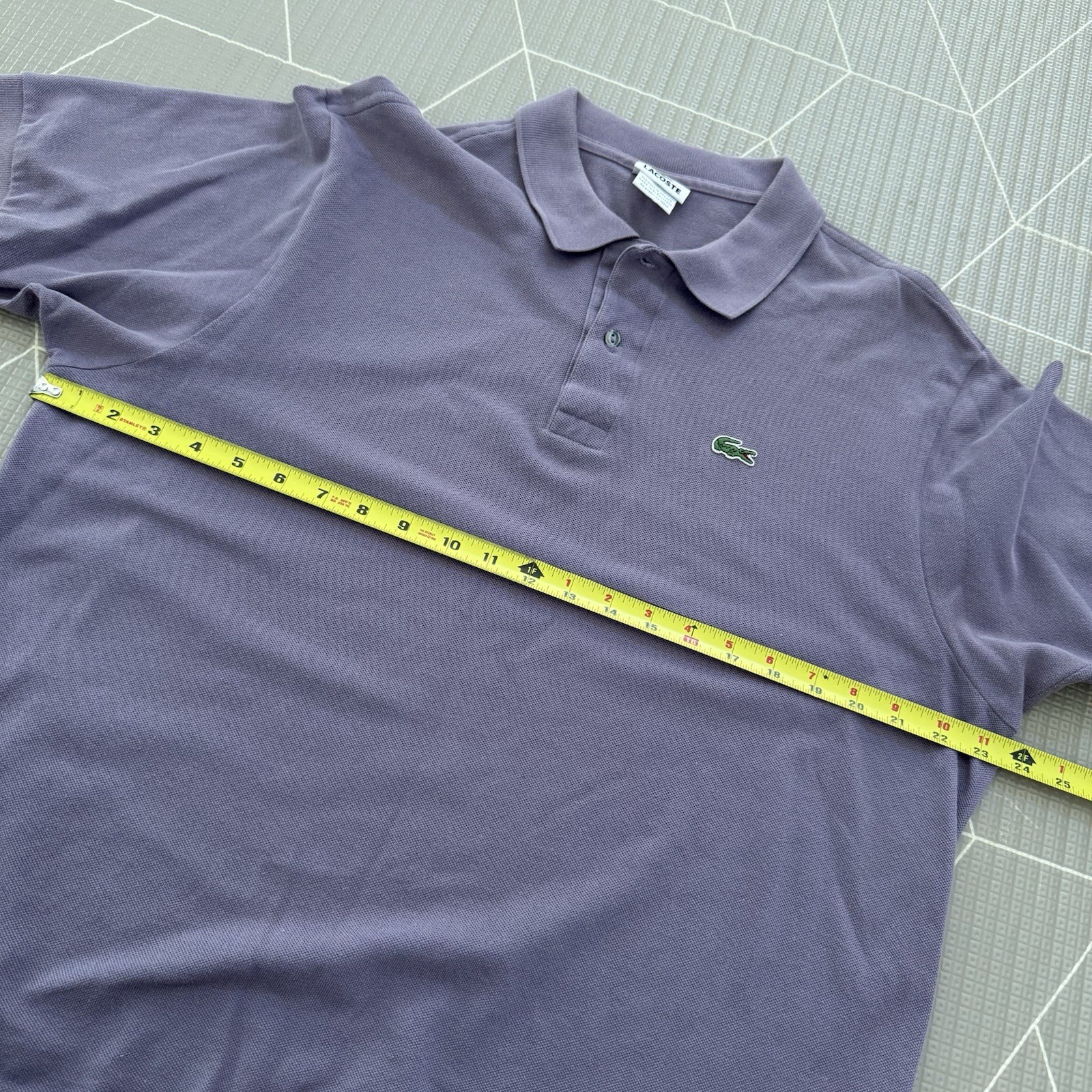 Lacoste Men’s Short Sleep Polo FR 7 Light Purple Gator Cotton thumbnail 7