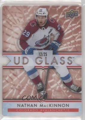2021-22 Upper Deck Ovation UD Glass Stars Red 12/25 Nathan MacKinnon #GS-5 07g7