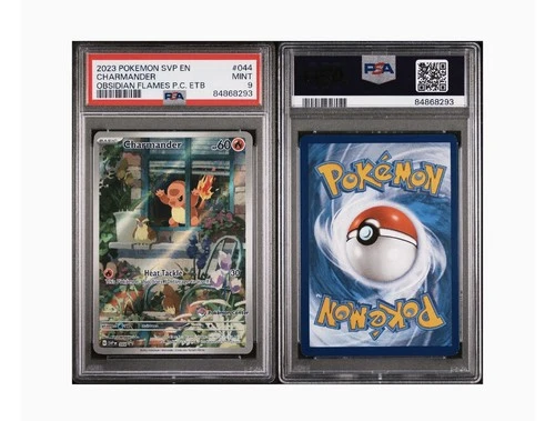 2023 POKEMON OBSIDIAN FLAMES POKEMON CENTER ETB PROMO SVP #044 CHARMANDER PSA 9